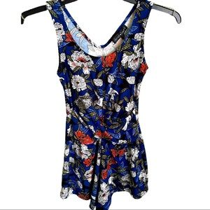 derek❤️heart Printed Floral Summer Girls Romper  size S